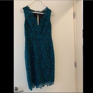 Teal Lace Aidan Mattox Cocktail dress